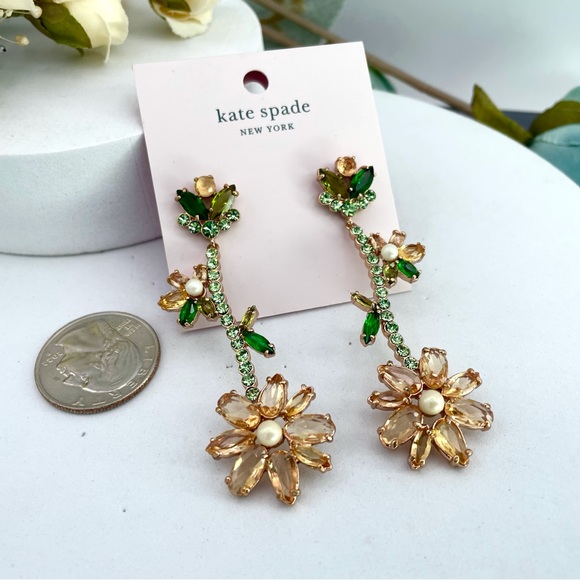 Kate Spade Crystals Blooms Garden Statement Earrings - Picture 3 of 5